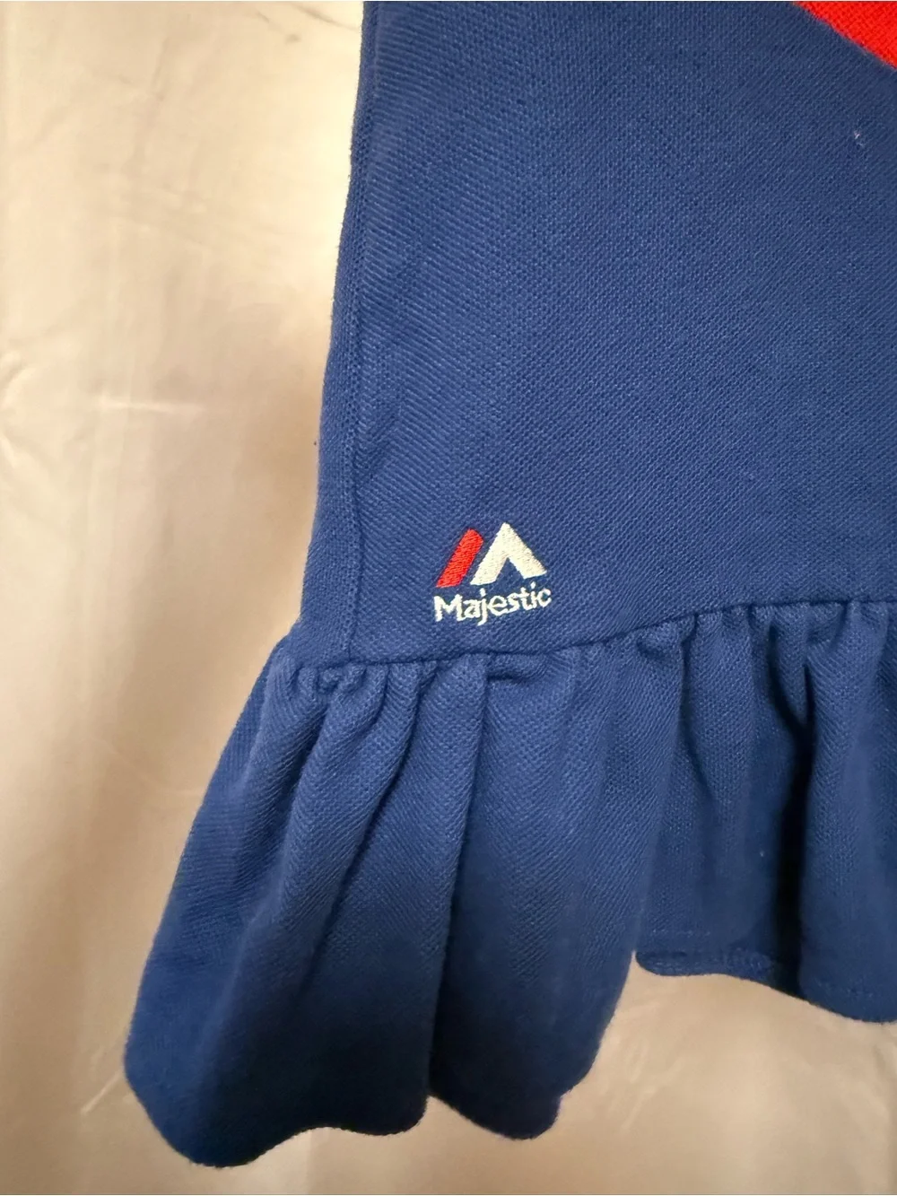 Chicago Cubs Majestic Red and Blue Polo Dress with Skirt